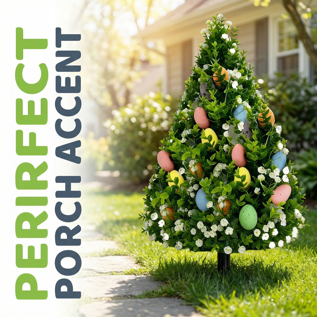 Artificial Eucalyptus Tree with Easter Eggs